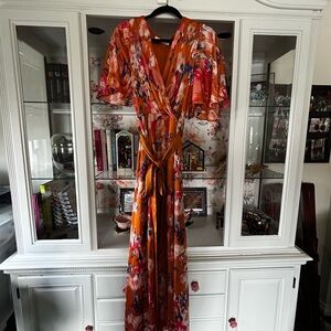 Burnt orange maxi dress